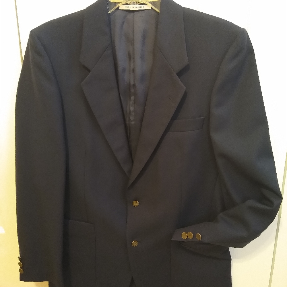 YSL Navy Blue Suit Jacket Blazer 38R